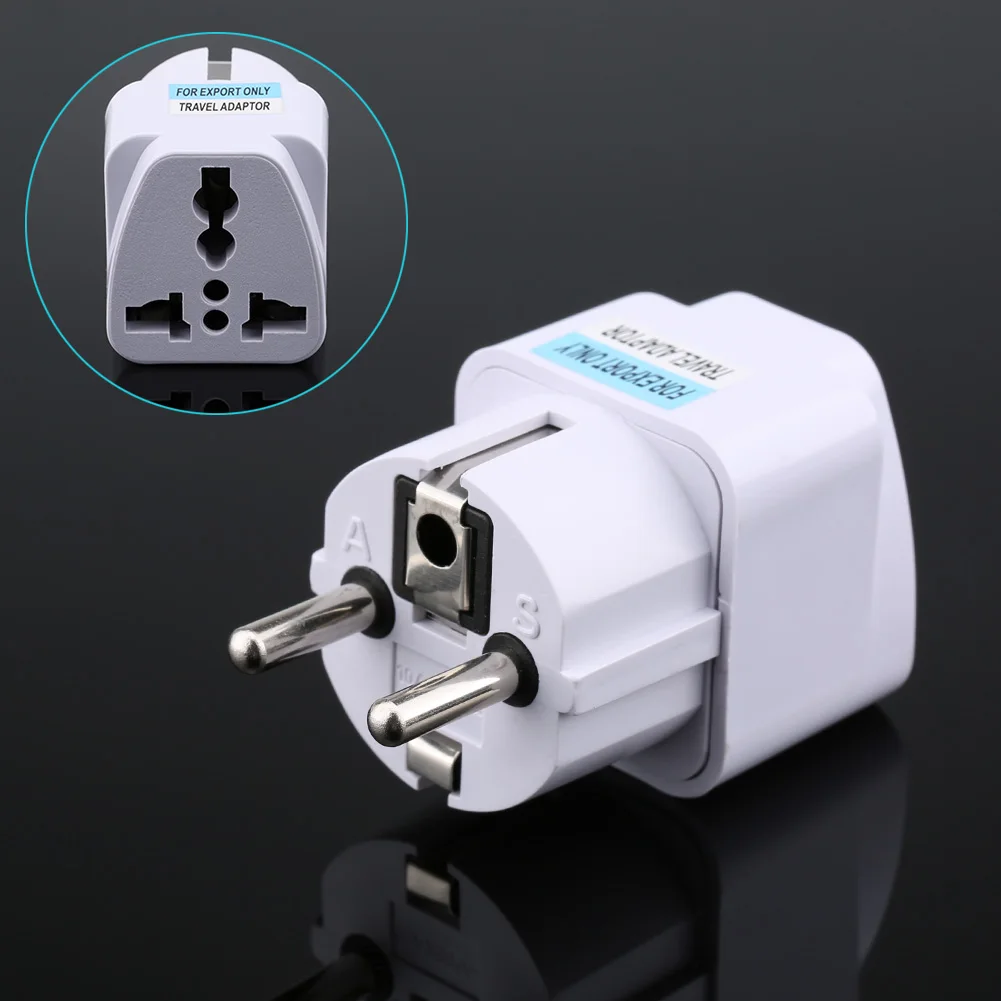 

1pc US UK AU To EU Plug USA To Euro Europe Travel Wall AC Power Charger Outlet Adapter Converter 2016 DJA99