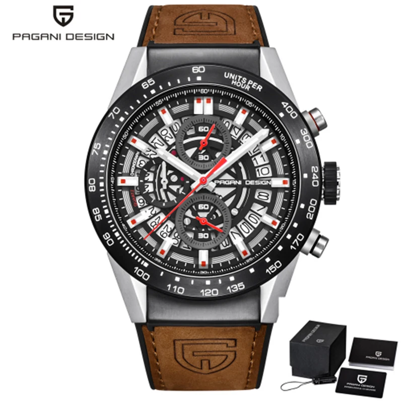 Skeleton Brown Leather Men