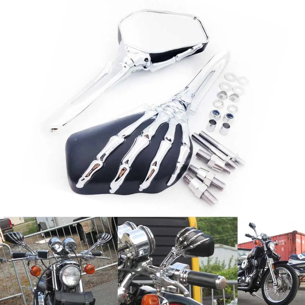 Универсальные каркасные зеркала заднего вида для Harley Honda Kawasaki Suzuki крейсер Yamaha велосипеды Shadow, Vulcan Intruder Vmax