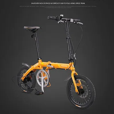 Top Man and Woman Bilateral Folding Pedals Front and Rear Mechanical Disc Brake Ultra-light Portable Small Aluminum Alloy Bike 4