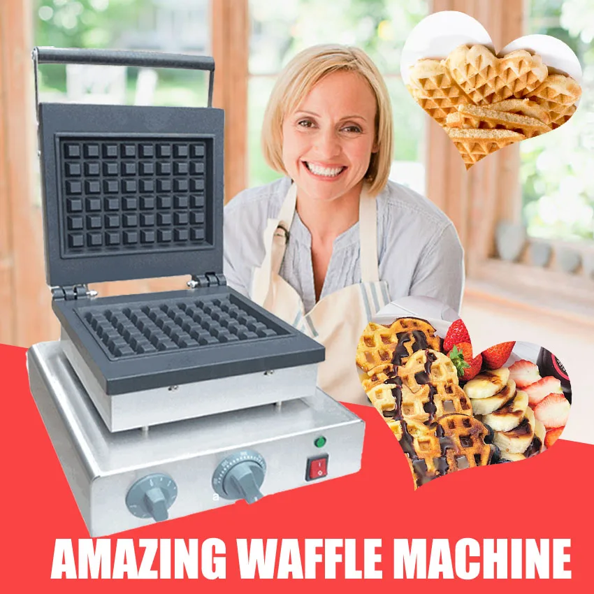 1pc high quality Non-Stick electric round waffle machine waffle maker Commercial Household Electric 110V/220V 2000W