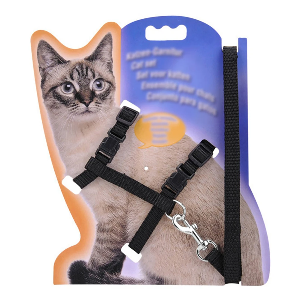 

Durable Lead Leash Kitten Strap Pet Cat Adjustable Belts Accessories Walking Rope Safety Collar Outdoor Control Breast-band