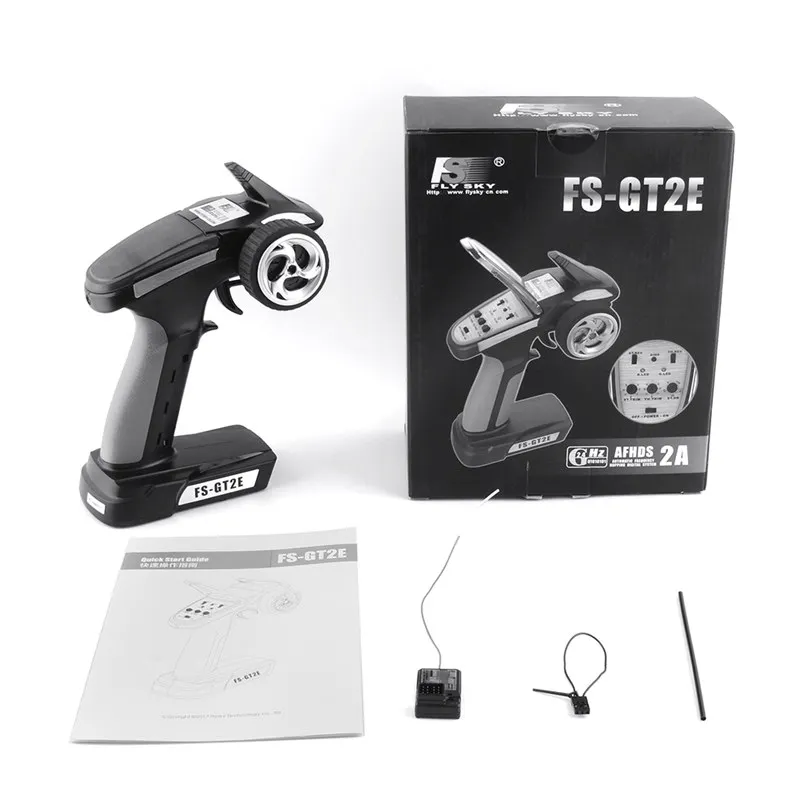 

FlySky FS-GT2E AFHDS 2A 2.4g 2CH Radio System Transmitter for RC Car RC Boat with FS-A3 Receiver