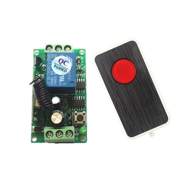 

Universal Wireless Remote Control Switch DC 9V 12V 24V 10A 1CH 1 CH Relay Receiver Module RF Remote Transmitter 315 433 MHz