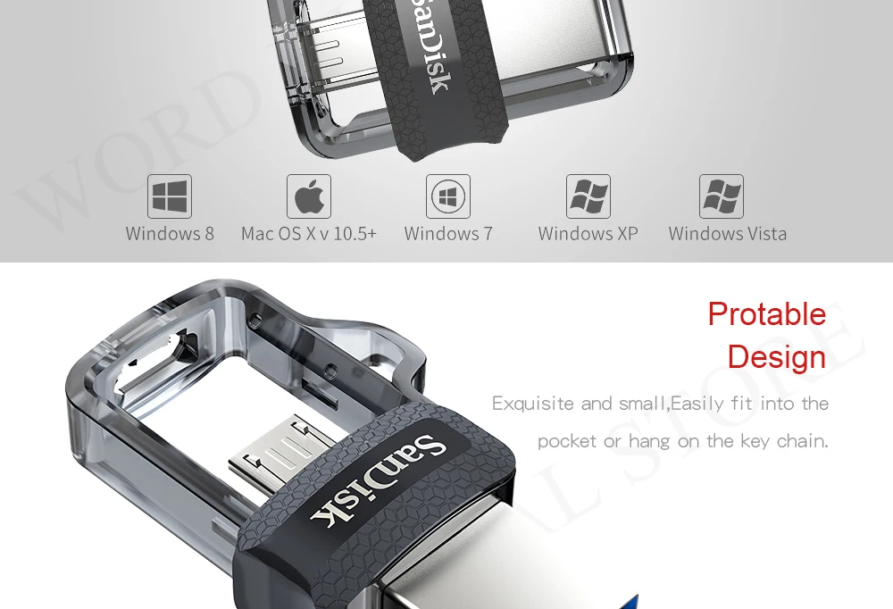 Sandisk sdd3 Экстремальный высокоскоростной флеш-накопитель 150 м/с 32 Гб OTG USB3.0 128 ГБ 256 Гб двойной OTG USB флеш-накопитель 64 ГБ флеш-накопитель 16 Гб