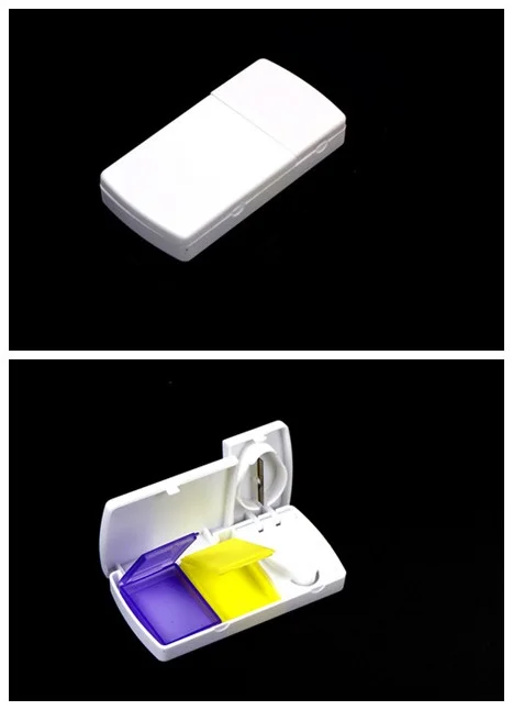 1pc Plastic Pill Case Splitters Smart Travel Medicine Cutter Organizer Container Divider Pills Storage Box Tablet New