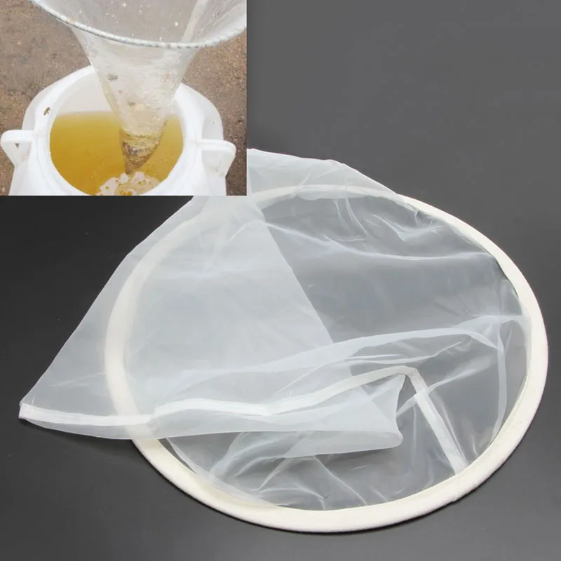1pc 34*40cm White Fiber Beekeeping Honey Strainer Filter Net  Apiary