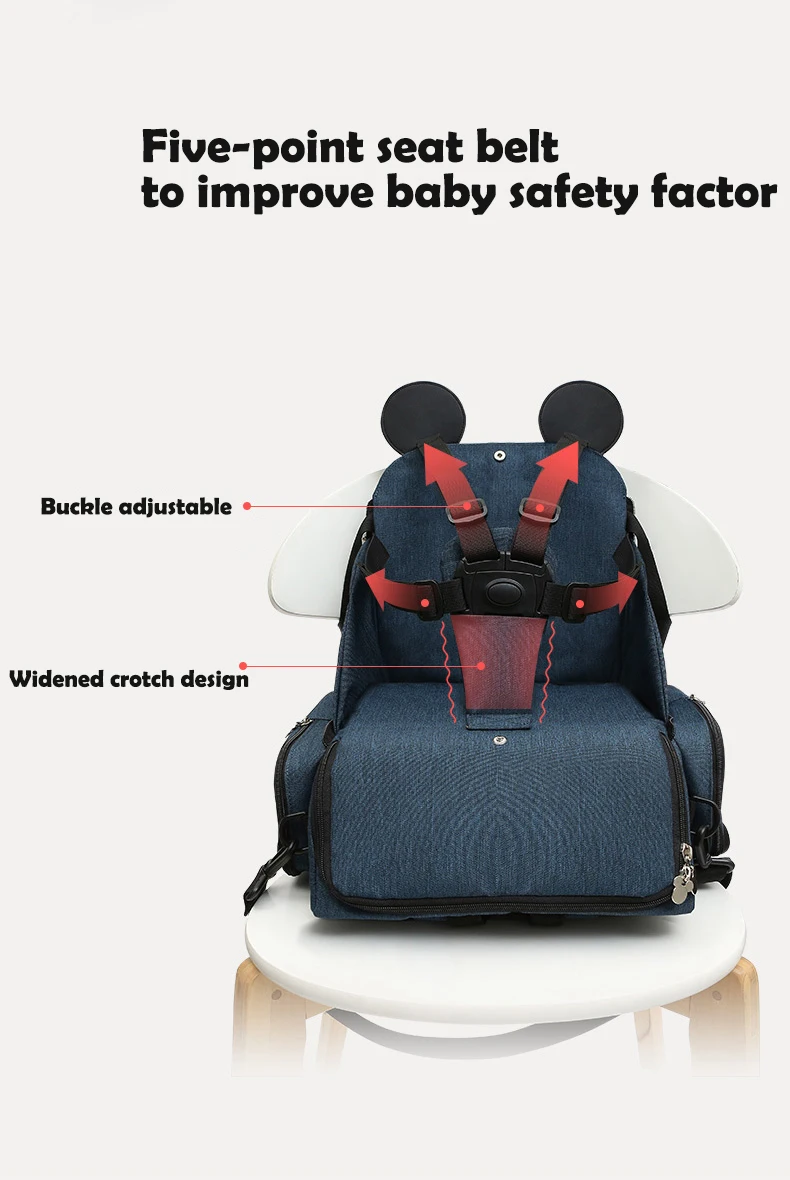 Disney Mummy Maternity Diaper Bag Large Nursing Travel Backpack Designer Sitting Stool Stroller Baby Bag Care Nappy Backpack