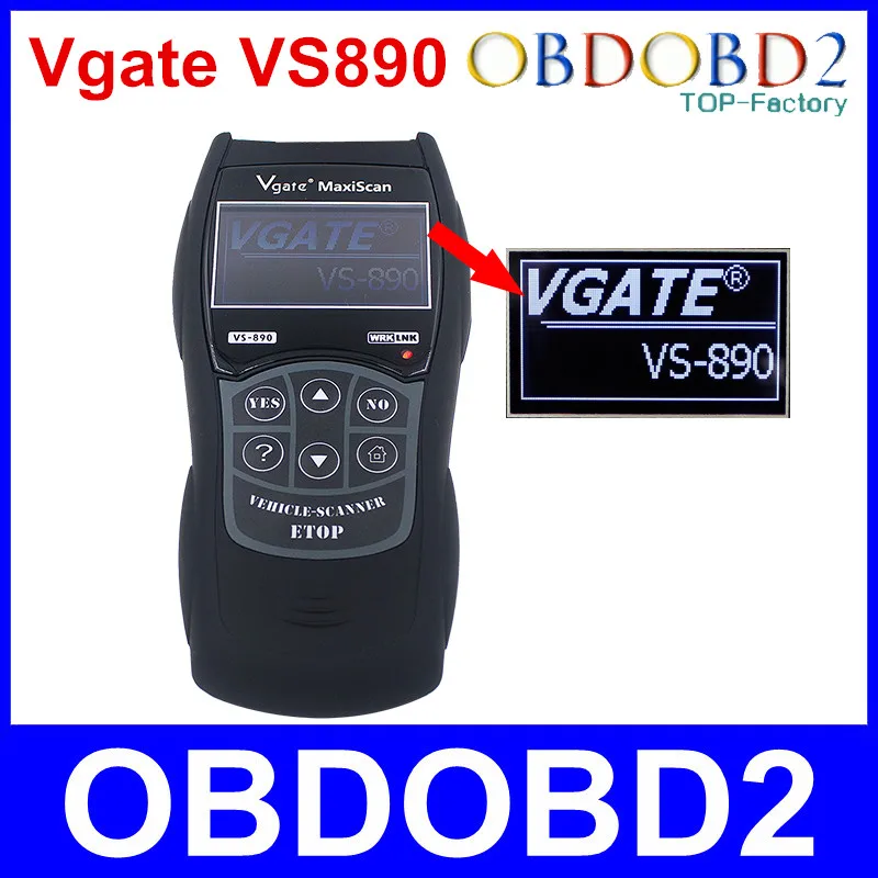 Newest VS890 Universal Auto Diagnostic Scanner Vgate VS890 OBD2 CAN BUS Fault Car Code Reader VS