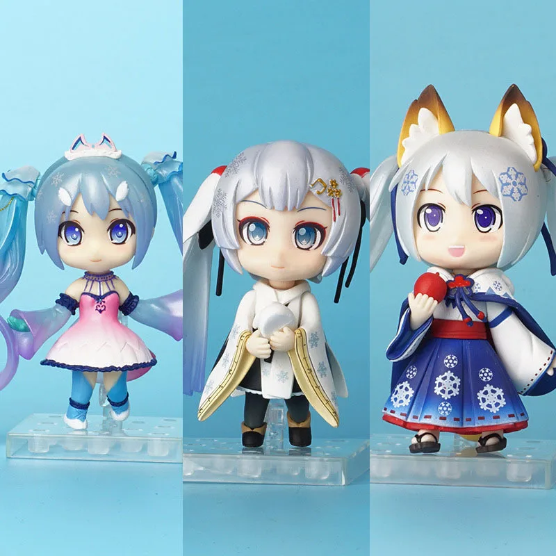 

Nendoroid Anime Hatsune Miku 2018 special edition Q version snow Miku PVC Action Figure Collection Model Toys For Gift