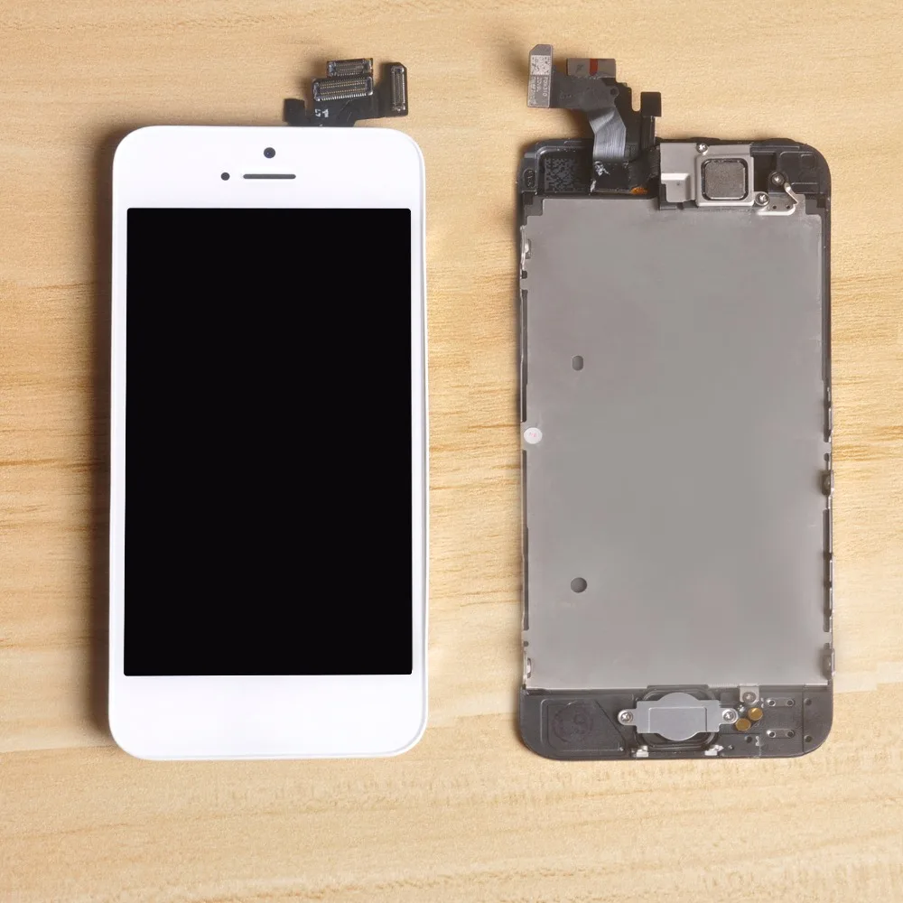 

Sinbeda LCD Display For iPhone 5 5s 5c LCD Touch Screen Digitizer Assembly+Home Button+Front Camera +Earpiece Speaker Full Set