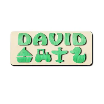 

Custom Name Puzzle with 4 Symbols Baby Name Toy Wooden Personalized Name Puzzle Handmade DIY Toy Baptism Boy Newborn Gift