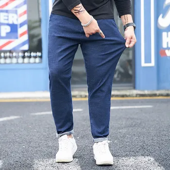

Jeans men 2020 Summer New Large size tide brand Men's jeans Men's Loose Stretch Casual Trousers Men's Black jeans Size 30-48
