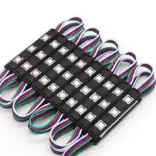 5050 RGB 3 светодиода черный корпус белый корпус светодиодный модуль ввода 12 В DC 0,75 Вт RGB светодиодный модуль, светодиодные знаки