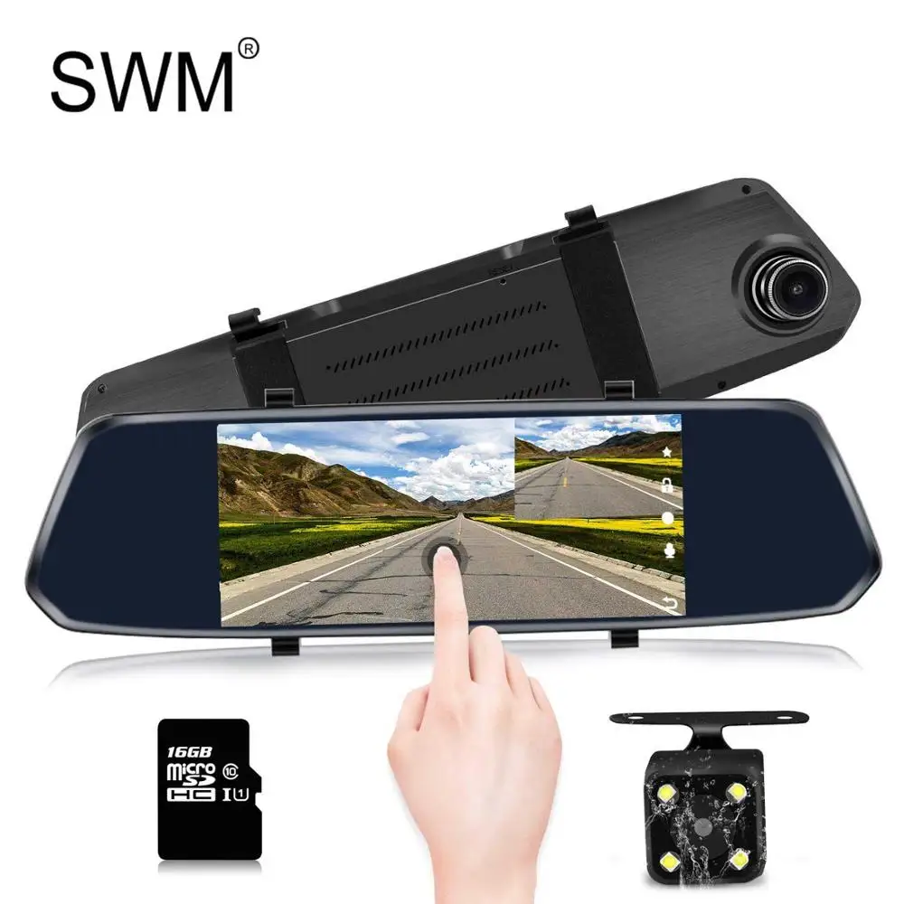 Dashcam 360 камера заднего вида Автомобильный видеорегистратор 7 &quot с двумя