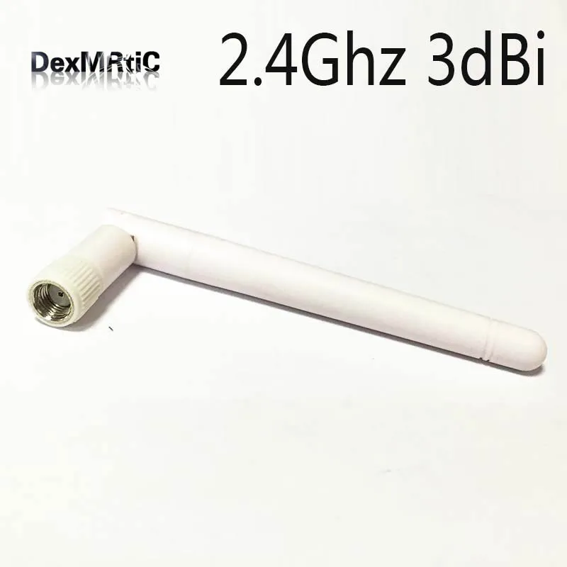 

Wifi Antenna 2.4Ghz 3dbi Omni directional with RP-SMA MALE connector foldable White NEW Wholesale hf antenna