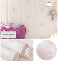 Pastoral Rustic Floral Wall Paper Striped Wallpaper Flowers Mirror Wallpaper Mural for Bedroom 3d background papel