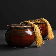 Цапля керамические печи изменения в античной чайного листа банка июня печи средний черный чай, зеленый чай, орехи, чай хранения банку запечатанные jar