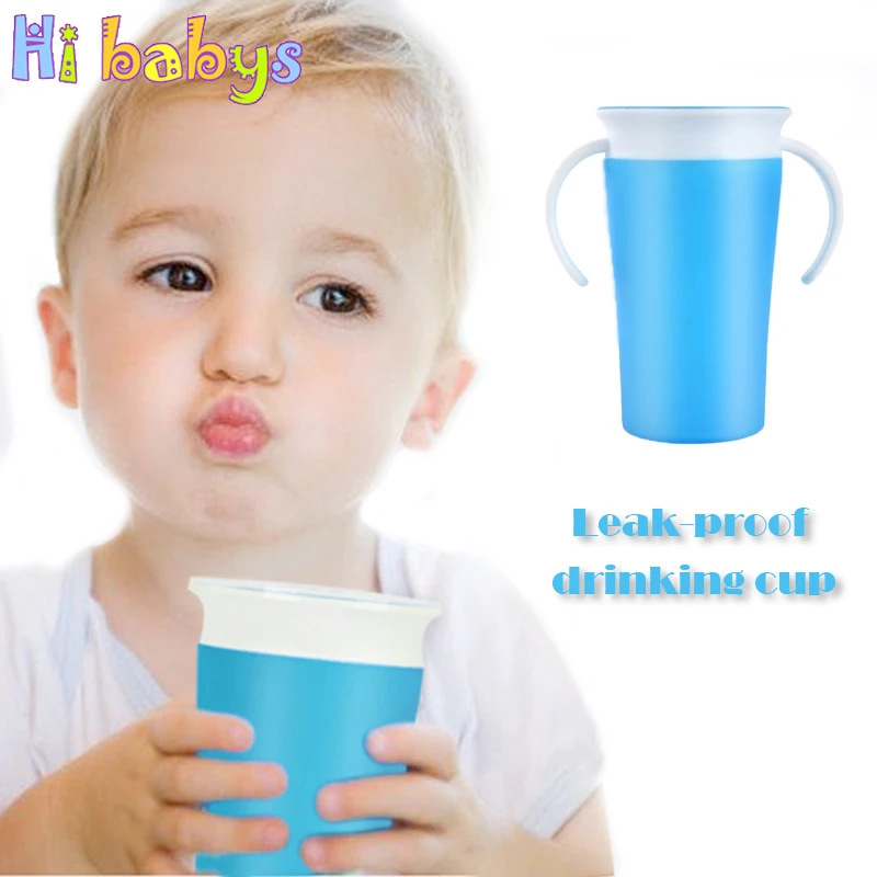 

Baby Drinking Water Cup Anti Spill Feeding Bottle Kid Learning Cup With Handle Sippy Cup Child Feeding Magic Leakproof Bottle