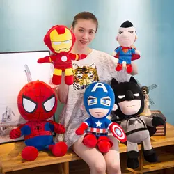 Marvel Мстители 30 см мягкие игрушки в виде супер героя Человек-паук Капитан Американский Супермен Бэтмен плюшевые мягкие плюшевые подарки для