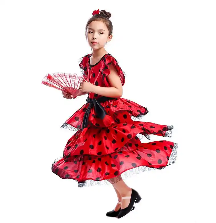 Flamenco Senorita Spagnola Costume Da Donna Costume Festa Vestito Dressup