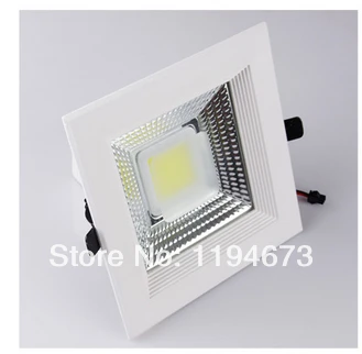 

Free Shipping 30W COB White Square LED Downlight Ceiling LED Light, High Power LED COB Square Downlight Ceiling Lamp 6pcs/lot