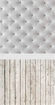 

3*5ft Silver Color Sofa Wall Newborn Baby Photo Background Backdrops Wood Floor Vinyl Backdrops for Studio Custom Made