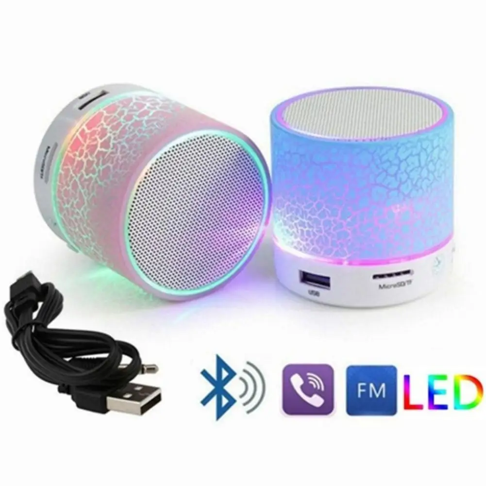 

2019 Mini Bluetooth Speaker Loudspeaker LED USB Subwoofer bluetooth Speakers mp3 stereo audio music player