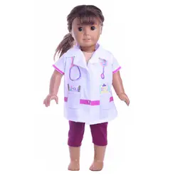 Новый мини доктор носит больницы форма Одежда для 18 дюймов девушка кукла Best подарок детей куклы интимные аксессуары