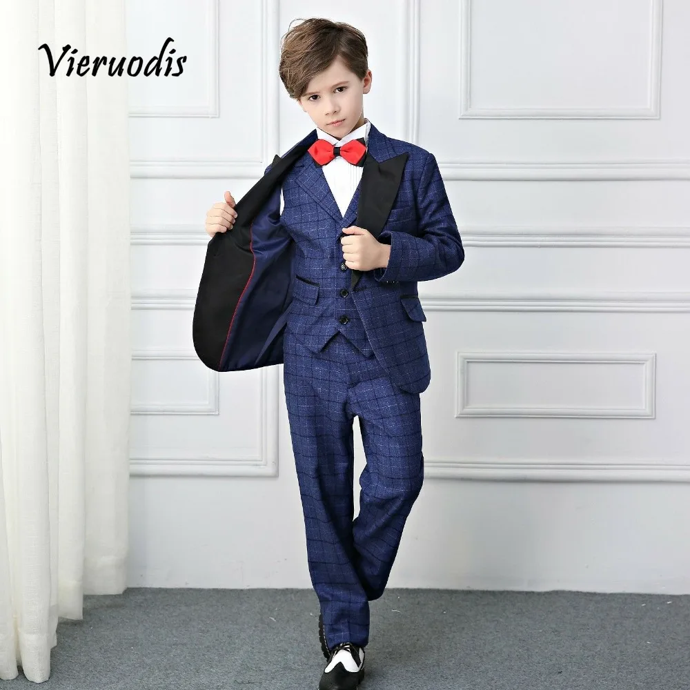 

Flower Children's Formal Party Tuxedos Boy's Wedding Groomsmen Prom Suits 3 Pcs