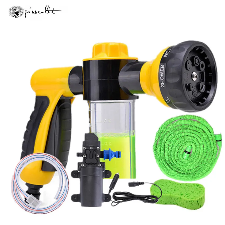 

Car Washer Gun Pump High Pressure Cleaner Car Care 12V Portable Washing Machine Electric Cleaning Auto Device Self-priming Tool