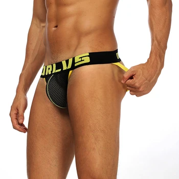 

ORLVS Sexy Gay Underwear Men Jockstrap String Homme Thongs Cueca Gay Mens Underwear Sissy Panties Cotton Ropa Tanga OR154