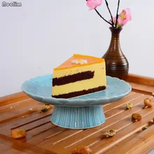 Керамическая подставка для торта с высокой ногой, фруктовая тарелка для закусок, конфета, салат, фруктовая подставка для гостиной, креативный десерт для свадебной вечеринки