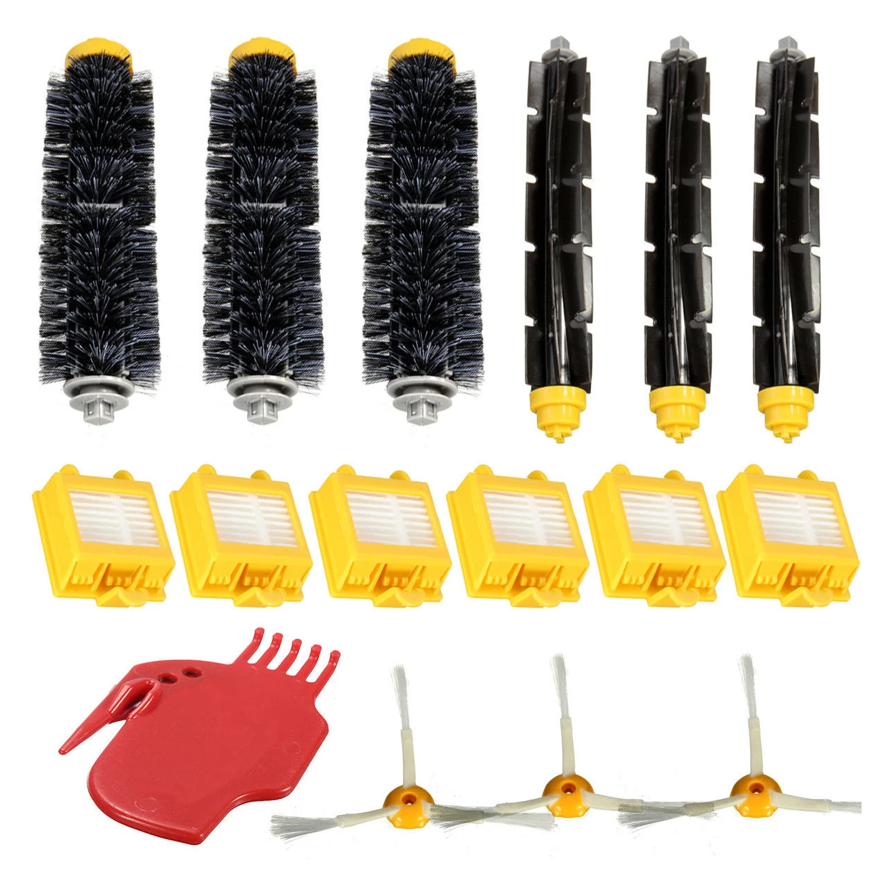 

New Brand Filters Pack 3 Armed Side Brush Kit For iRobot Roomba Vacuum 700 760 770 780
