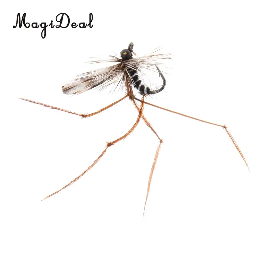 Mosquito Dry Flies Bass Trout Salmon Steelhead Fly Fishing Flies 14# Barbed Hook Top Water Floating Fishing Lure