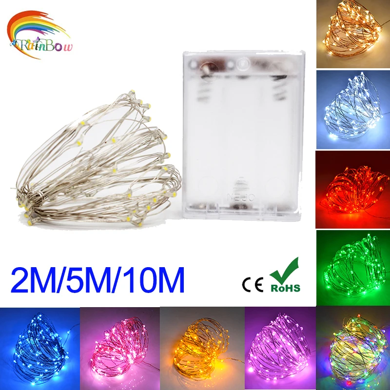 

LED String light 10M 5M 2M 3AA Battery Powered USB Copper Wire String Lights Outdoor Fairy Light for Xmas Garland Party Wedding