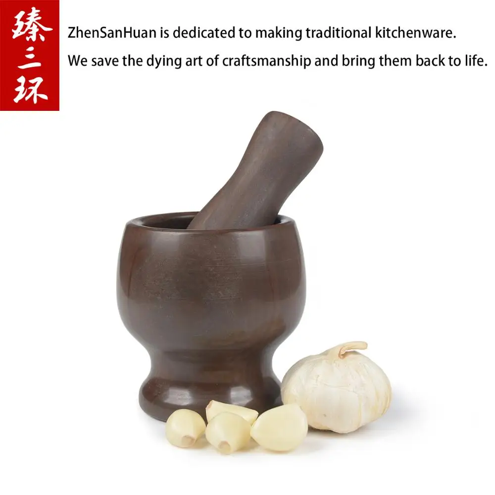

ZSH Natural MuYu Stone Mortar and Pestle Solid and Durable Crusher