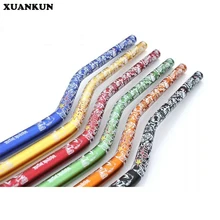 Xuankun внедорожных мотоциклов Алюминий сплава высокопрочных 6 серии Руль управления для мотоциклов Череп Цветок Цвет изменить низкая