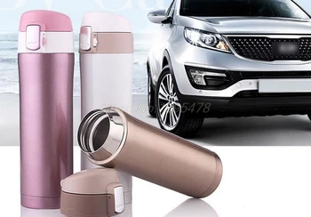 

50PCS 450ml Thermoses Stainless Steel Insulated Thermos Cup Coffee Mug Travel Drink Bottle Garrafa Termica Thermo Mug