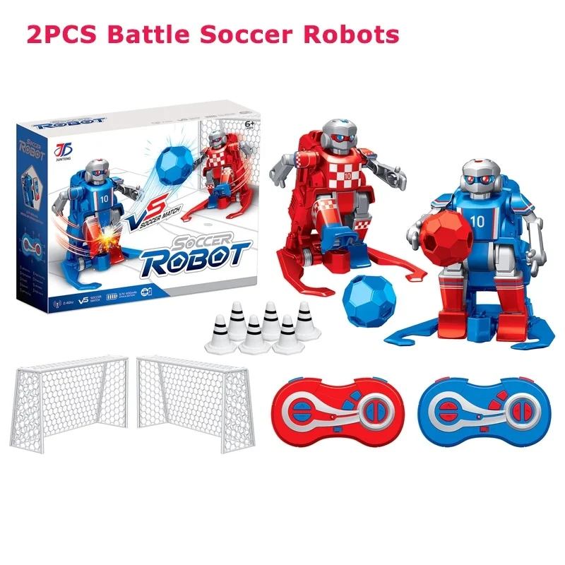 RC Robot Cartoon Model Play Soccer Robot Remote Control Toys Electric Football Robot Indoor Toys for Children Christmas Gift