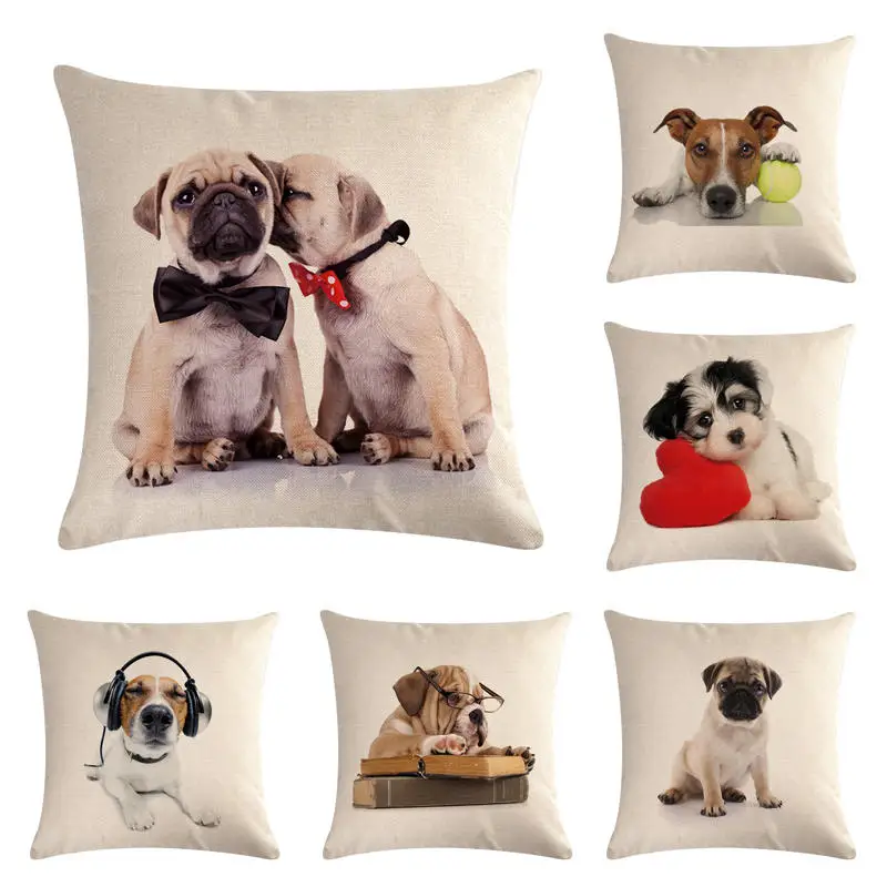 Aliexpress World Famous Dog Pet 12 Hoecor Cushion Cover Throw Pillowcase Pillow Covers 45 45cm Sofa Seat Decorative From
