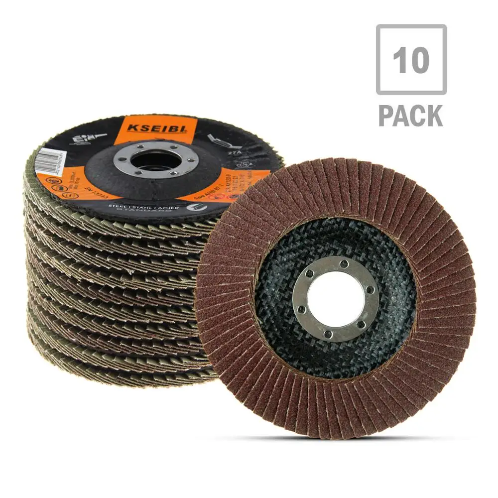 KSEIBI 10PCS Industrial Flap Disc 100mm 