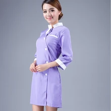 Весна новое поступление салон красоты спа Униформа Туника фиолетовый костюм медсестры больница аптека форма медсестры-санитарки