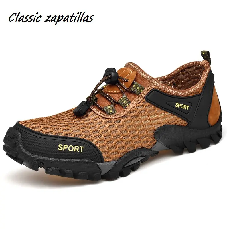 

2019 Summer New Breathable Comfortable Mesh Men Shoes Casual Walking Male Sneakers Fashion Lace Up Footwear Large Size 38-46