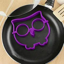 Силиконовая форма для жареных яиц в форме совы для детского завтрака, форма для жарки блинов, креативный кухонный инструмент S