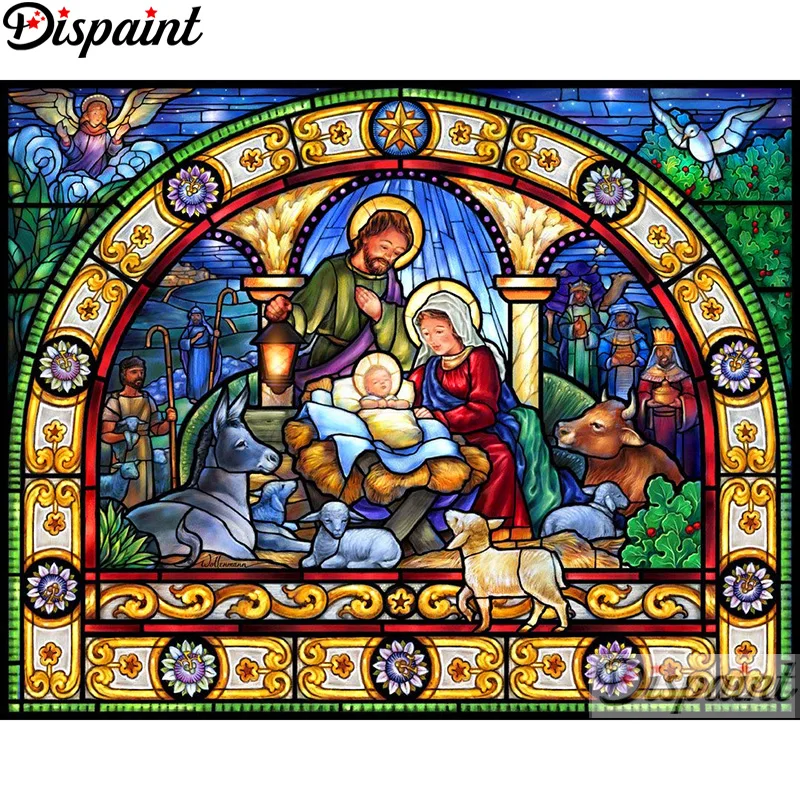 

Dispaint Full Square/Round Drill 5D DIY Diamond Painting "Religious Jesus" Embroidery Cross Stitch 3D Home Decor A12183