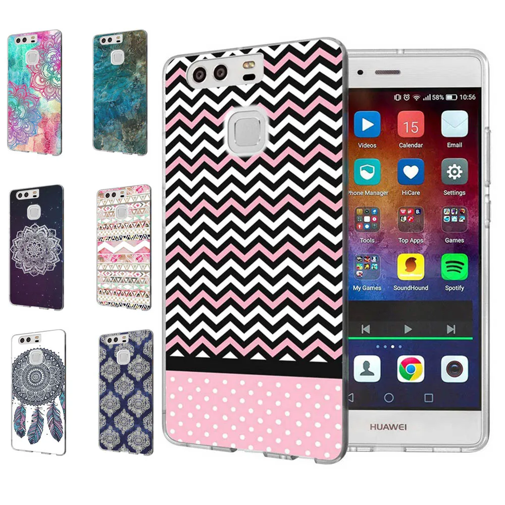 For Huawei P9lite/P8 Lite 2016 2017 Y5 II 2 Y5ii / Y6 Compact Honor 5A LYO-L21 Soft TPU Silicone Pattern Clear Case B094 |