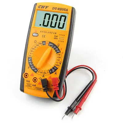 

Yellow Black AC DC Voltage Current Testing Gauge Digital Multimeter Multitester