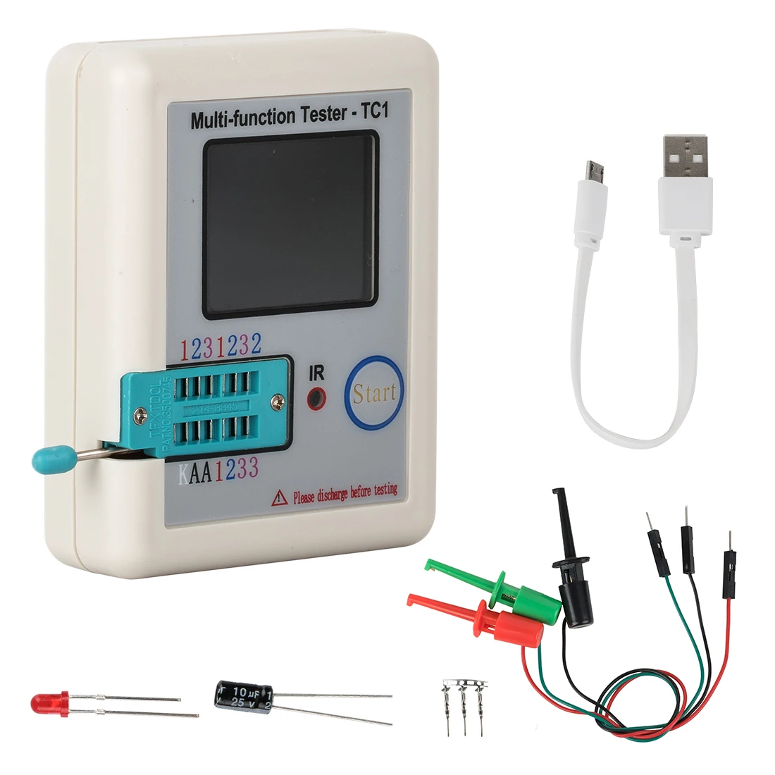 

Full Color Graphics Display LCR-TC1 Multifunctional TFT Backlight Transistor Tester Multimeter