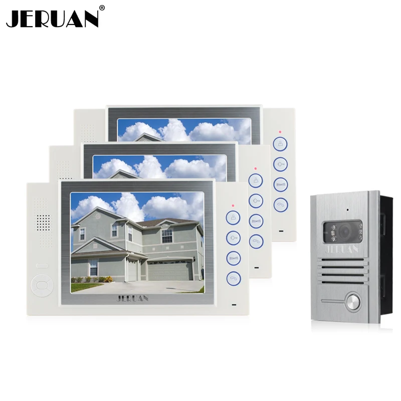 

JERUAN 8 Inch Door Phone Doorbell System Video Doorphonre Recording Photo Taking 800TVL COMS Camera Intercom